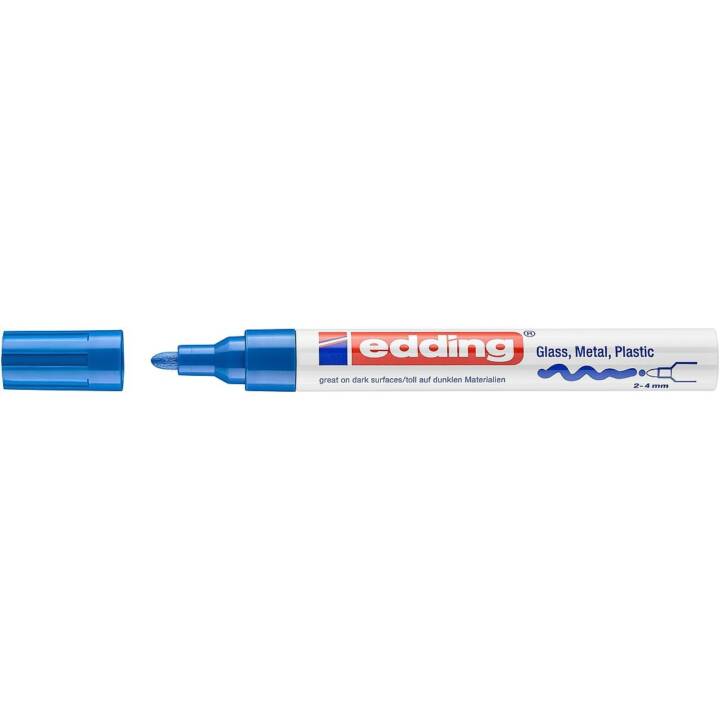EDDING Permanent Marker 751-CREA (Blau, 1 Stück)