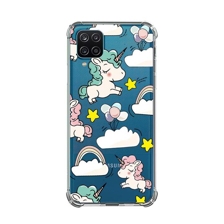 EG Backcover (Galaxy A12,  Licorne, Transparent)