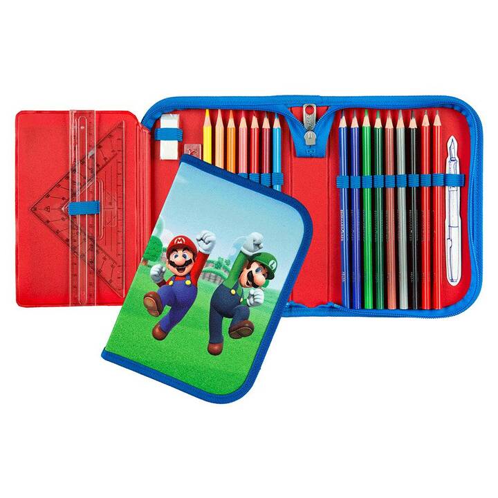 SCOOLI Étui Super Mario (Vert, Rouge, Bleu, Multicolore)