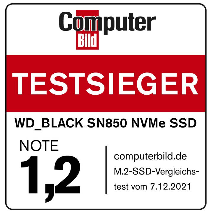 WD_BLACK Digital SN850 (PCI Express, 1000 GB, Schwarz)