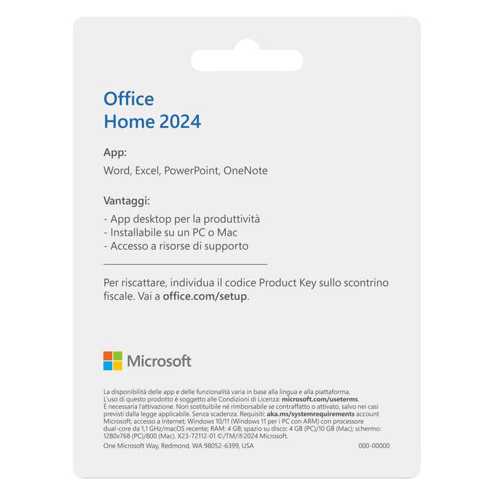 MICROSOFT Office Home 2024 (Versione completa, 1x, Italiano)