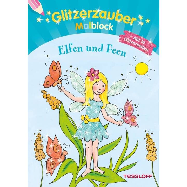 Glitzerzauber Malblock Elfen und Feen