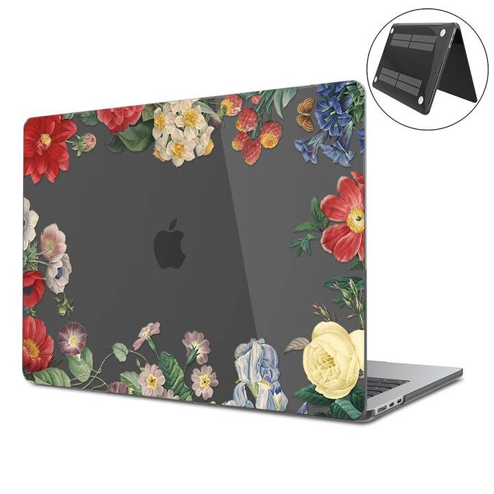 EG Hardcase (MacBook Air 13" M2 2022, Fiore, Transparente, Nero)