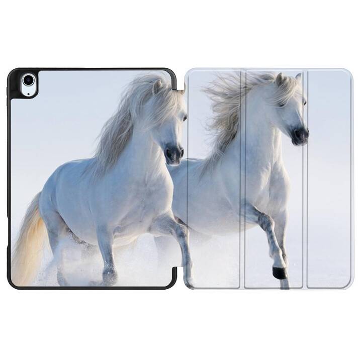 EG Housse (10.9", iPad (10. Gen. 2022), Chevaux, Blanc)