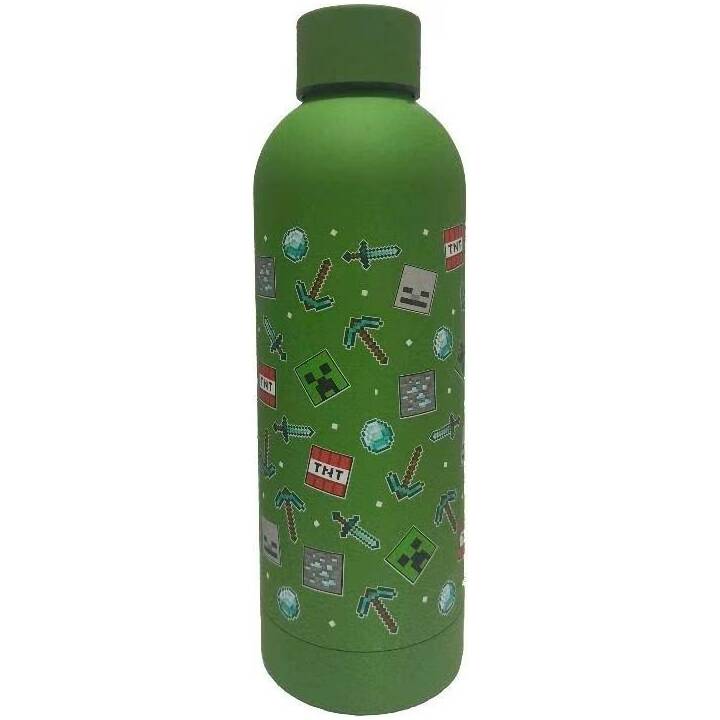 AMSCAN Bottiglia per bambini Minecraft (0.5 l, Lime)