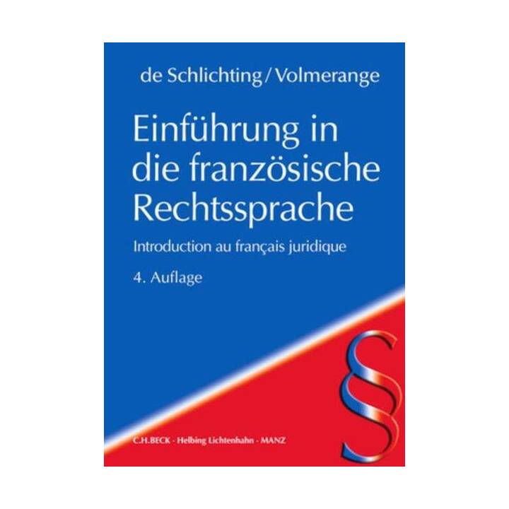 Einführung in die französische Rechtssprache