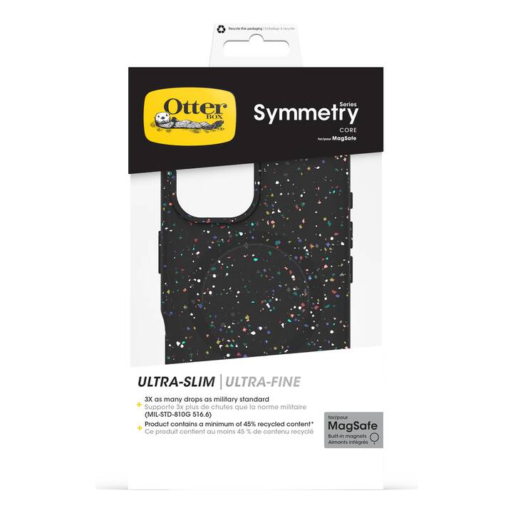 OTTERBOX Backcover MagSafe Symmetry (iPhone 16, Lavorato, Nero)