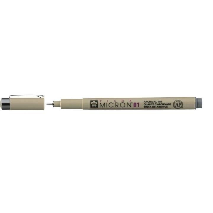 SAKURA Pigma Micron 01 Penna a fibra (Grigio, 1 pezzo)