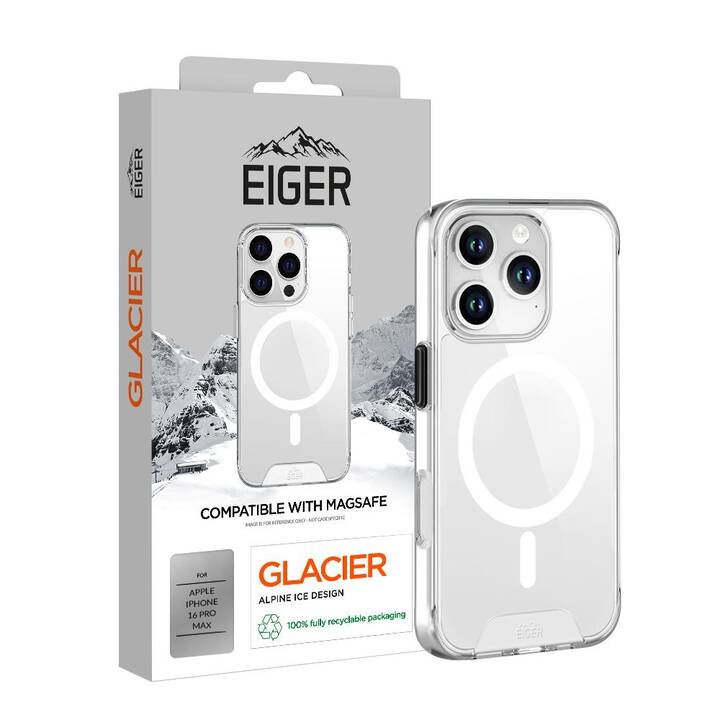 EIGER Backcover MagSafe Glacier (iPhone 16 Pro Max, Transparente)