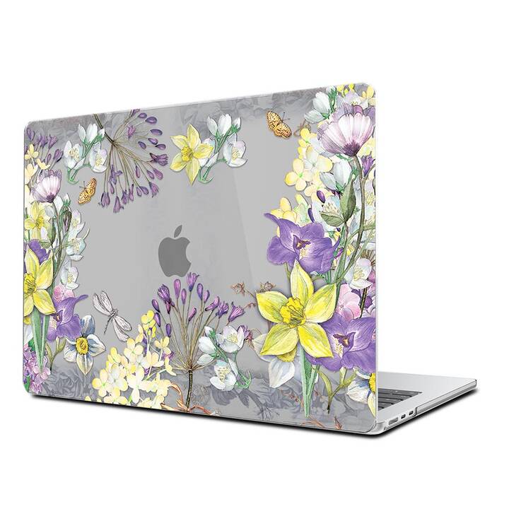 EG Coque rigide (MacBook Air 13" M2 2022, Fleurs, Mauve)