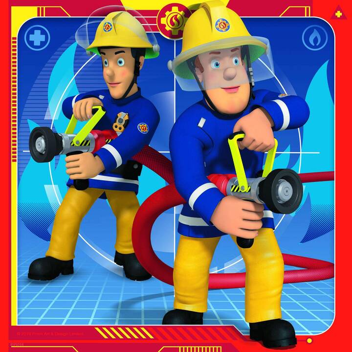 RAVENSBURGER Feuerwehr Sam Our Hero Firefighter Puzzle (3 x 147 x, 49 x)