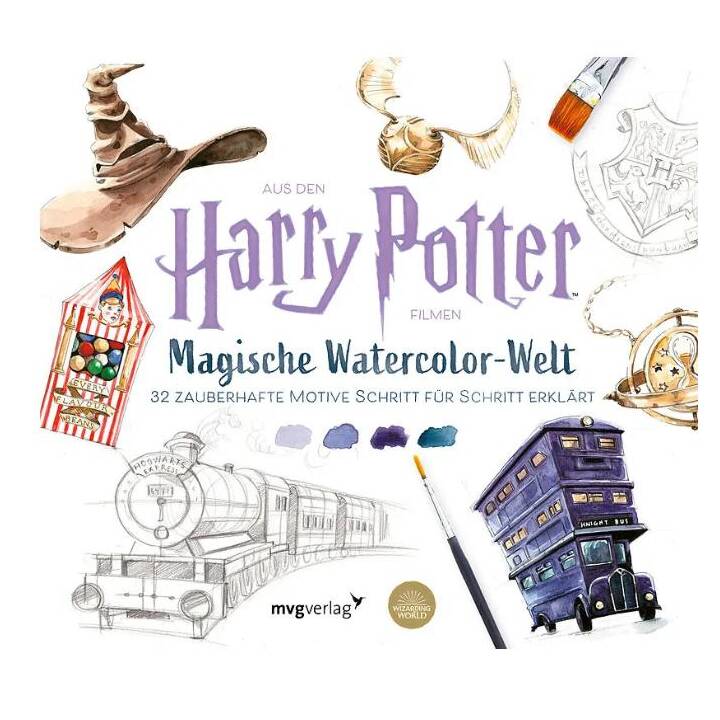 Magische Watercolor-Welt / 32 zauberhafte Motive Schritt für Schritt erklärt Harry Potter Watercolor: Von Hogwarts bis zum Patronus