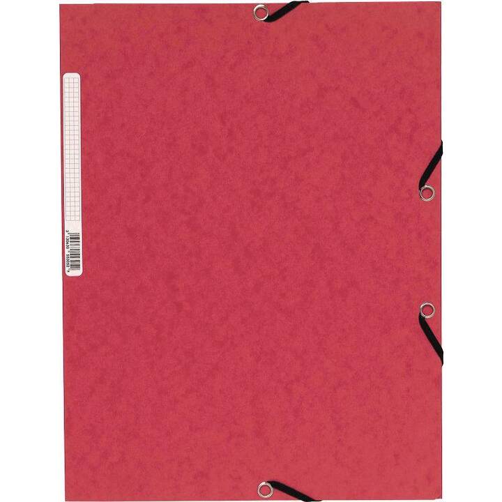 EXACOMPTA Cartellina con elastico (Rosso, A4, 10 pezzo)