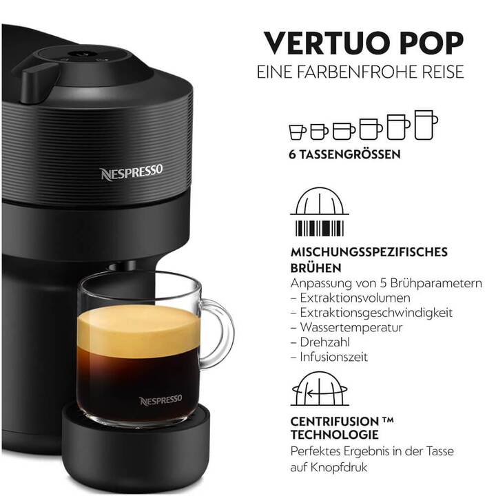 DELONGHI Vertuo Pop (Nespresso, Schwarz)