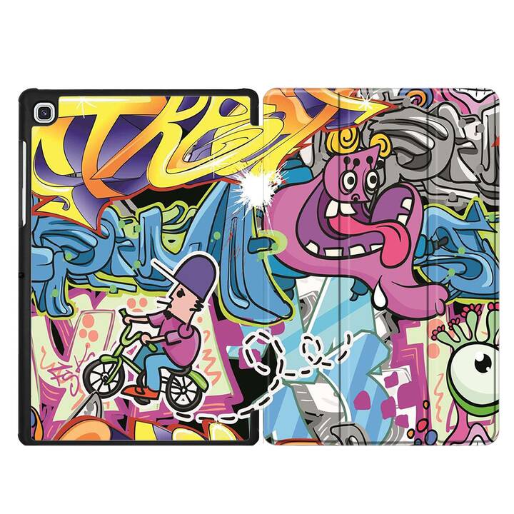 EG Coque pour Samsung Galaxy Tab S6 Lite 10.4" (2020) - Graffiti multicolore