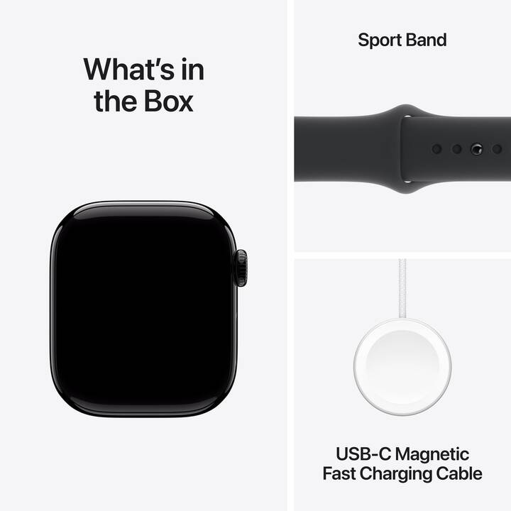 APPLE Watch Series 10 GPS (42 mm, Aluminium, S/M)