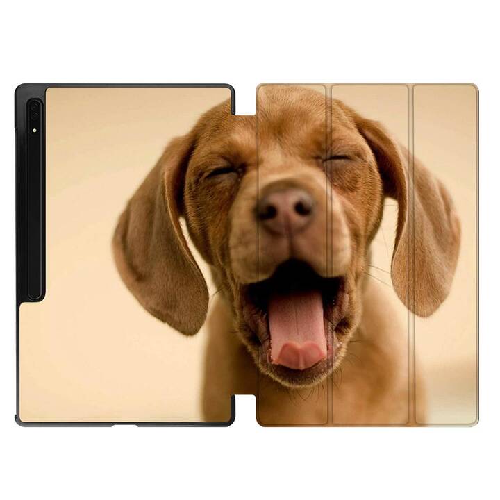 EG Housse (11", Galaxy Tab S9, Chiens, Brun)