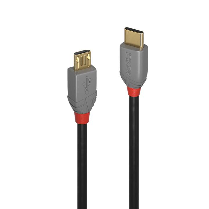 LINDY USB-Kabel (USB 2.0 Micro Typ-B, USB 2.0 Typ-C, 0.5 m) - Interdiscount