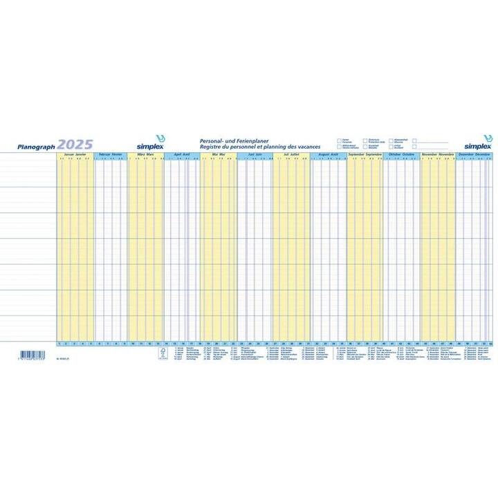 SIMPLEX Calendario famiglia Planograph (2025)
