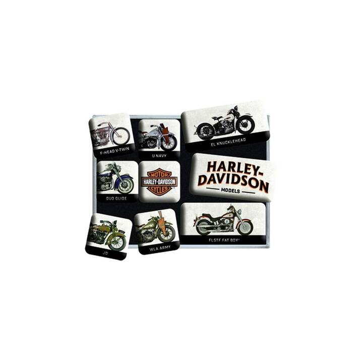 NOSTALGIC ART Harley Davidson Magnet (9 Stück)