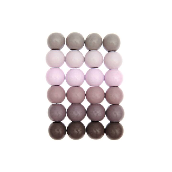 RICO DESIGN Perlen (24 Stück, Holz, Mehrfarbig)