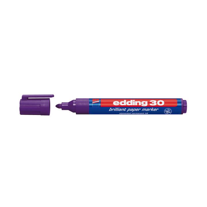 EDDING Marqueur permanent 30 Brilliant (Violet, 1 pièce)