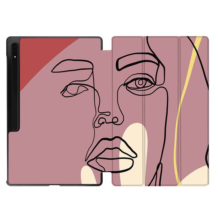 EG cover per Samsung Galaxy Tab S8 Ultra 14.6" (2022) - Rosa - una linea art