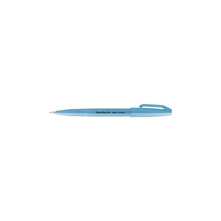 PENTEL Brush Sign Pen Pennarello (Blu chiaro, 1 pezzo)