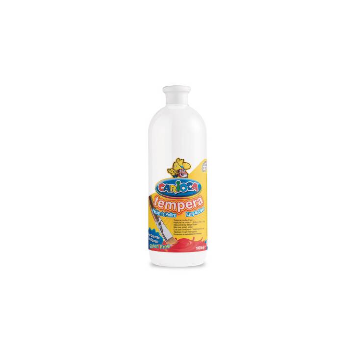 CARIOCA Peinture à la tempera (1000 ml, Blanc)