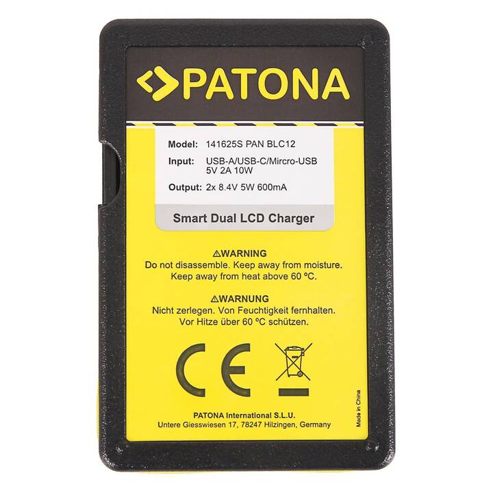 PATONA Panasonic Smart Dual Kamera-Ladegerät (600 mAh)