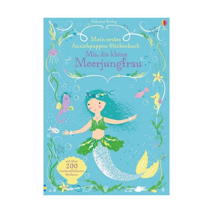 USBORNE PUBLISHING Livres autocollants Mein erstes Anziehpuppen-Stickerbuch: Mia, die kleine Meerjungfrau (Multicolore)