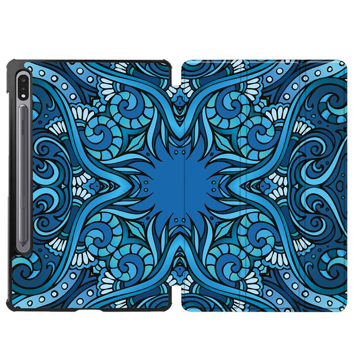 EG cover per Samsung Galaxy Tab S8+ 12.4" (2022) - blu - bandana