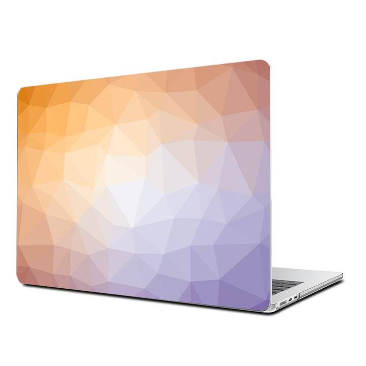 EG Coque rigide (MacBook Air 13" M2 2022, Géométrique, Orange)