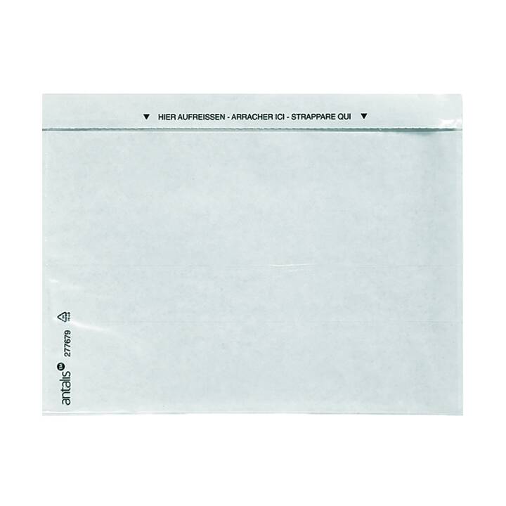 ANTALIS Pochette courier (C5, Transparent, 1000 pièce)