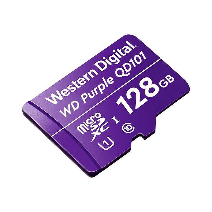 WD MicroSDXC Purple SC QD101 (UHS-I Class 1, Class 10, 128 Go, 60 Mo/s)