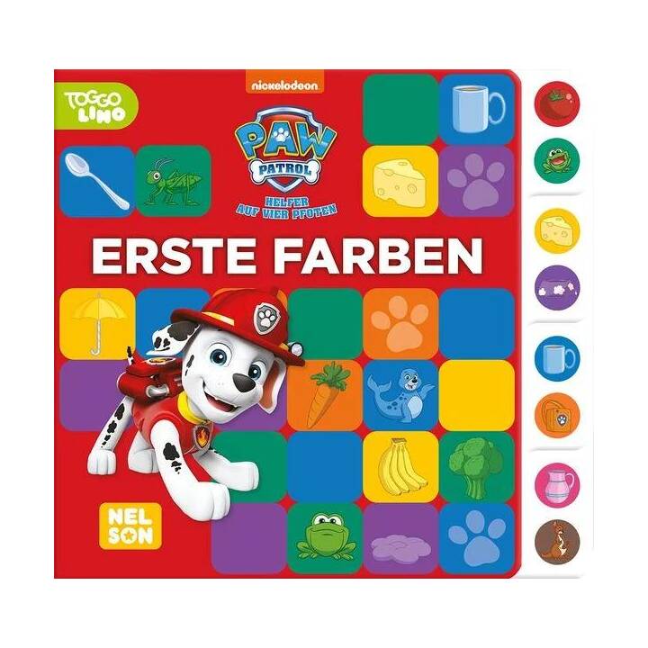 PAW Patrol Lernbuch: Erste Farben. Pappbilderbuch mit buntem Register