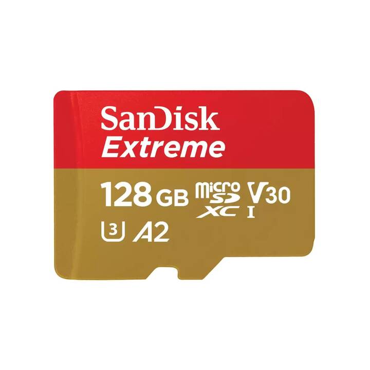 SANDISK MicroSDXC Extreme (Class 10, A2, 128 Go, 160 Mo/s)