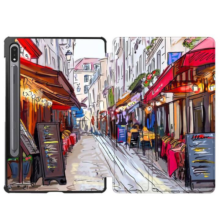 EG Housse (11", Galaxy Tab S8, Ville, Rouge)