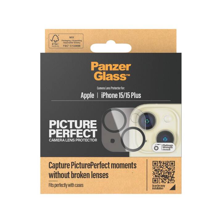 PANZERGLASS Vetro protettivo da schermo Picture Perfect (iPhone 15, iPhone 15 Plus, 1 pezzo)