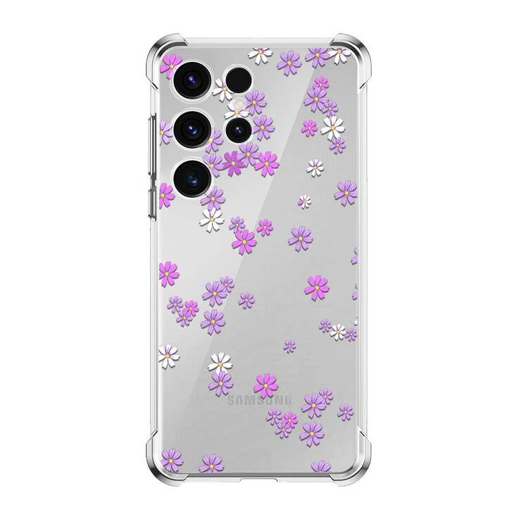 EG Backcover (Galaxy S23 Ultra, Fleurs, Transparent)