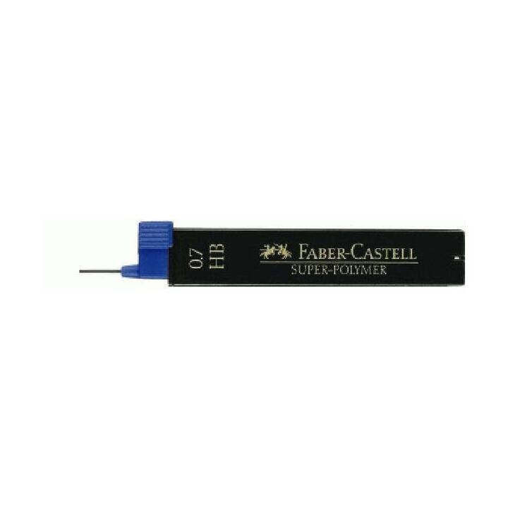 FABER-CASTELL Mine per matite Super-Polymer (Nero, 12 pezzo)