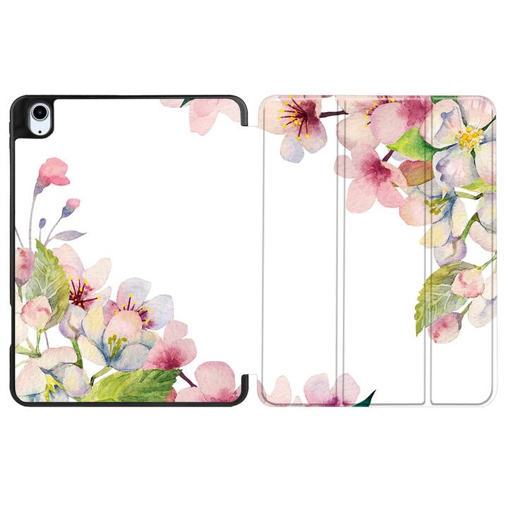 EG coque pour iPad Air 10.9" (2022) 5e génération - rose - fleurs