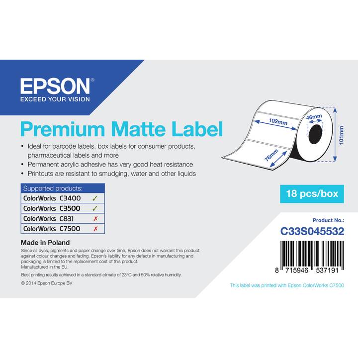 EPSON Premium Rouleau d'étiquettes (1 pièce)