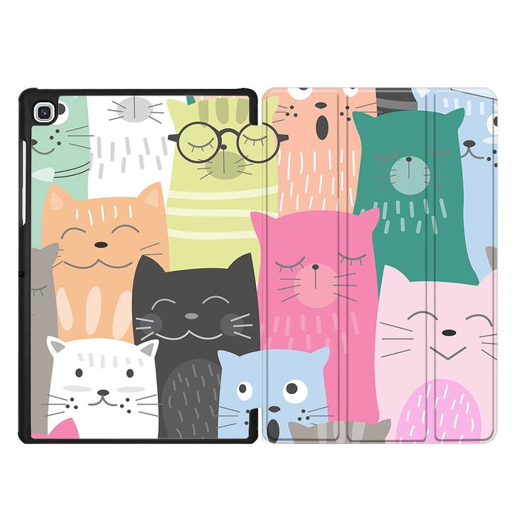 EG Coque pour Samsung Galaxy Tab S6 Lite 10.4" (2020) - Chats multicolores