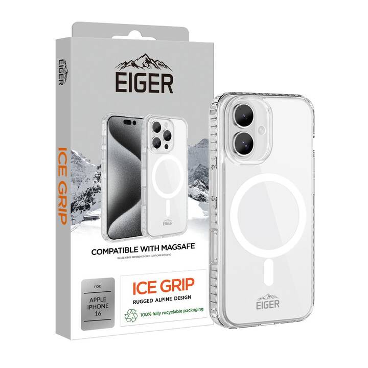 EIGER Backcover MagSafe Ice Grip (iPhone 16, Transparent)