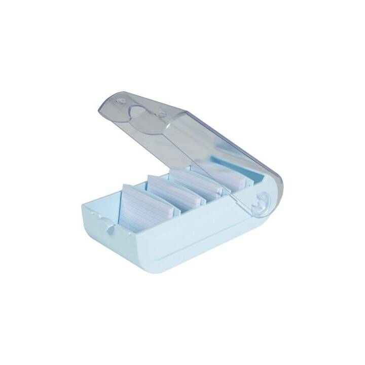 EXACOMPTA Bunny Box Boite à fiches (A8, Bleu pastel, 1 pièce)