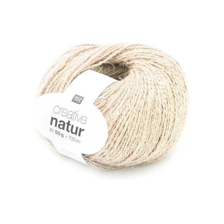 RICO DESIGN Laine Creative Natur (50 g, Crème, Beige)