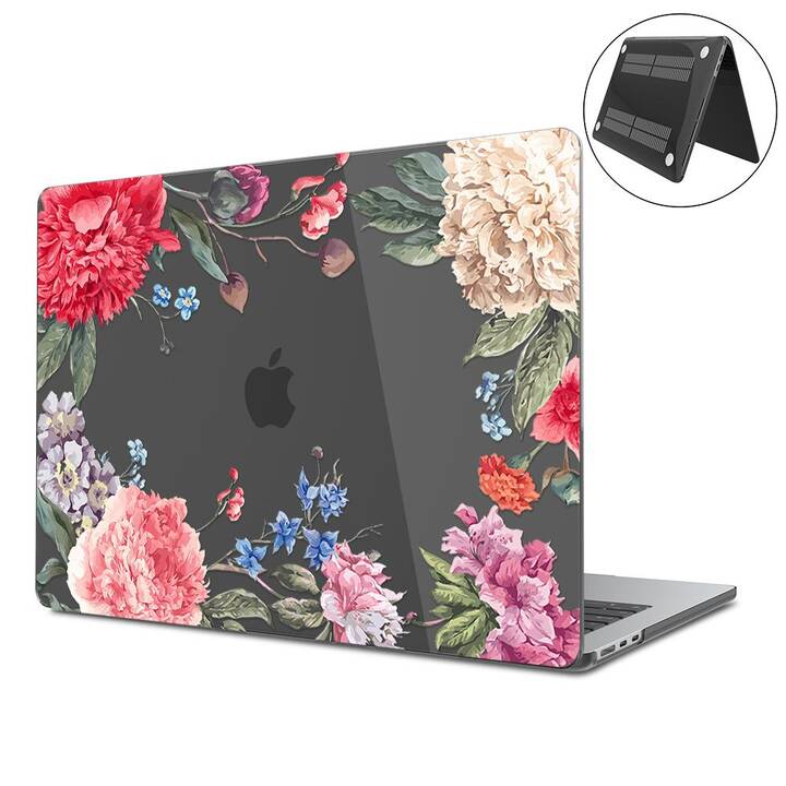 EG Hardcase (MacBook Air 13" M2 2022, Fiore, Transparente, Nero)