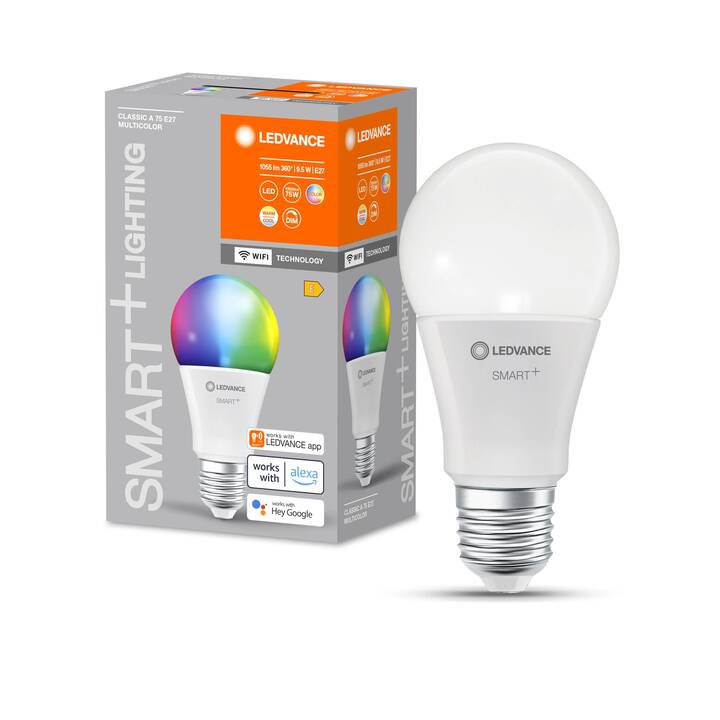 LEDVANCE Ampoule LED Smart+ WiFi (E27, WLAN, 9.5 W)