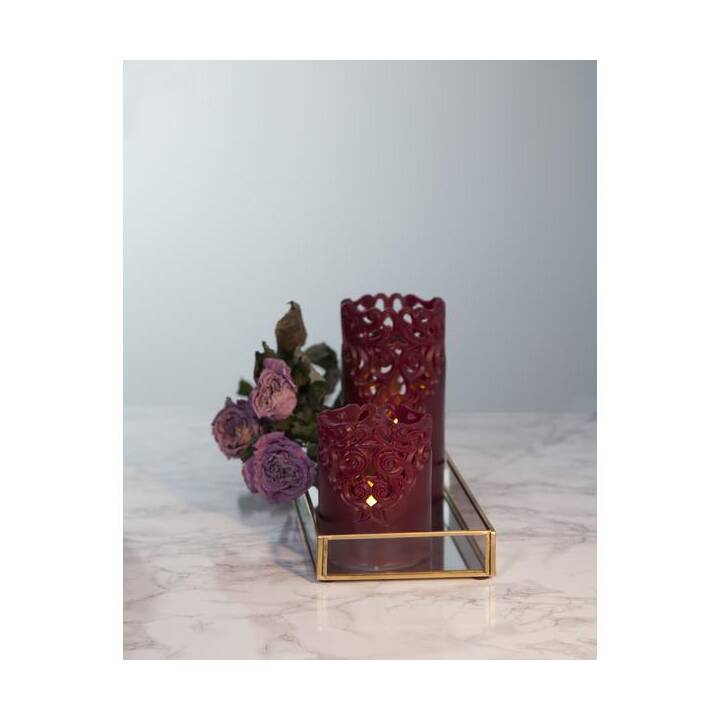 STAR TRADING Pillar Clary Bougies LED (Rouge)